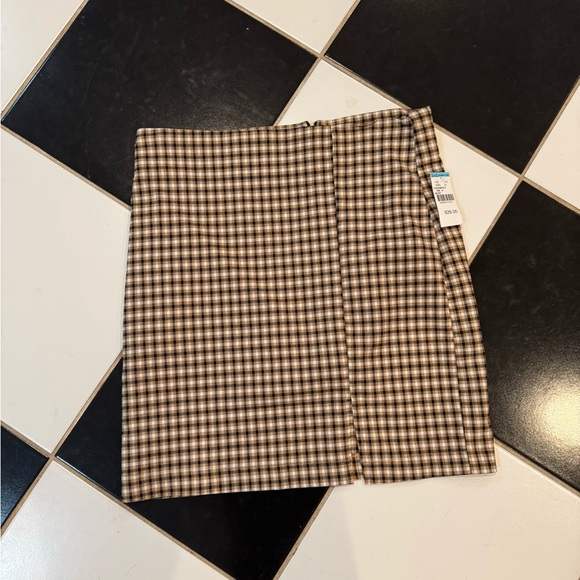 Have Checkered Skirt in Brown and Cream - Picture 1 of 3